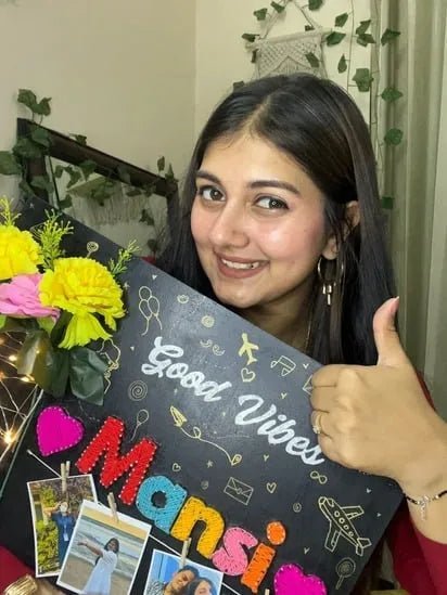 Personalised Name String Art & Photo Display Board | Custom Good Vibes Wall Decor - IIFA GIFTS