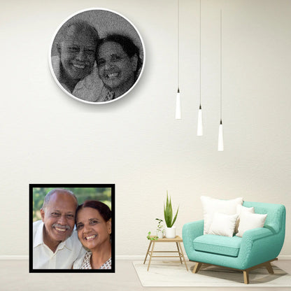 Personalised Couple Thread Art Portrait