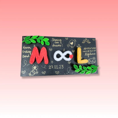 "Infinite Bond" Custom Couple Initials String Art with Date