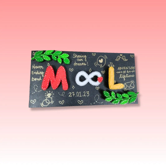 "Infinite Bond" Custom Couple Initials String Art with Date