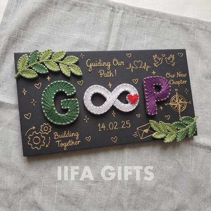 "Infinite Bond" Custom Couple Initials String Art with Date