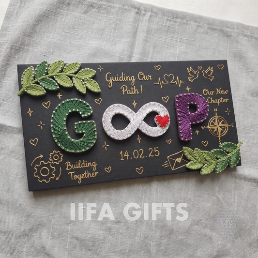 "Infinite Bond" Custom Couple Initials String Art with Date