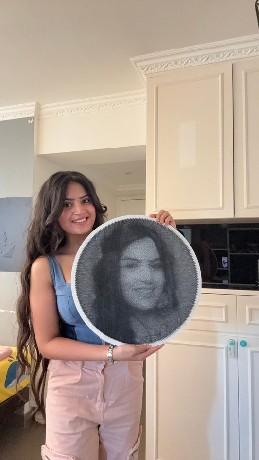 Custom Thread Art Portrait – Personalized String Art Photo Frame | Handmade Unique Gift For Loved Ones.