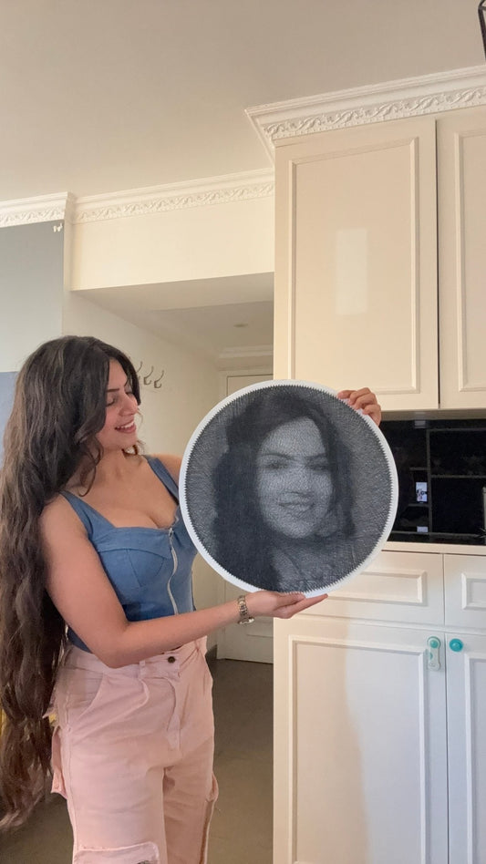 Custom Thread Art Portrait – Personalized String Art Photo Frame | Handmade Unique Gift For Loved Ones.