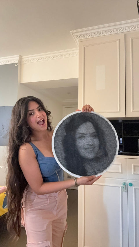 Custom Thread Art Portrait – Personalized String Art Photo Frame | Handmade Unique Gift For Loved Ones.