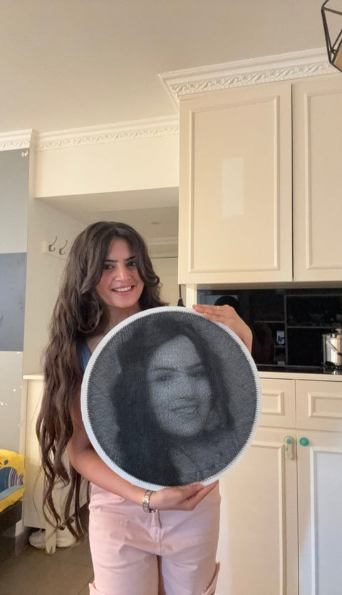 Custom Thread Art Portrait – Personalized String Art Photo Frame | Handmade Unique Gift For Loved Ones.