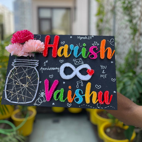 A Couple's Infinity String Art
