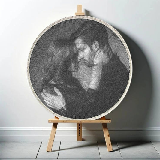 Personalised Couple Thread Art Portrait