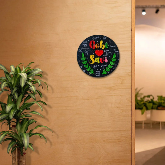 Personalized Couple Name String Art Plaque | Custom Wall Decor