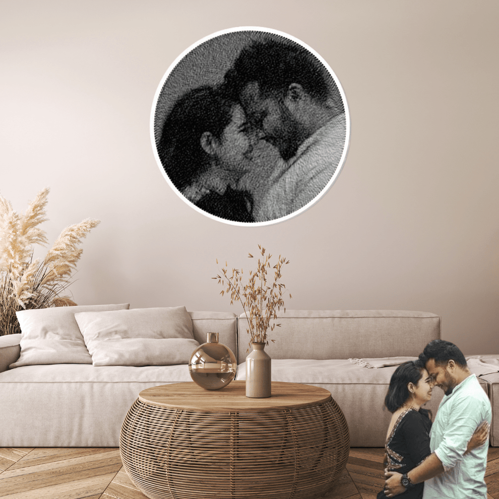 Personalised Couple Thread Art Portrait