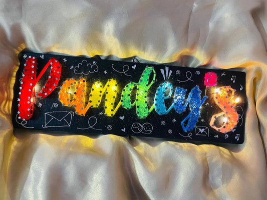 Custom String Art Name Board | Personalized LED Light - Up Sign - IIFA GIFTS