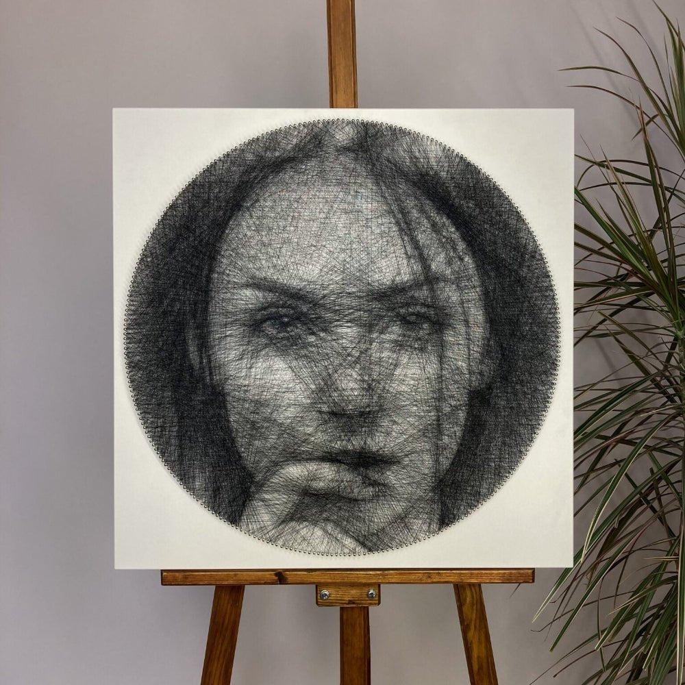 Personalised Face Thread Art Portrait | Square Board - IIFA GIFTS