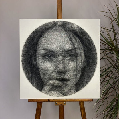 Personalised Face Thread Art Portrait | Square Board - IIFA GIFTS