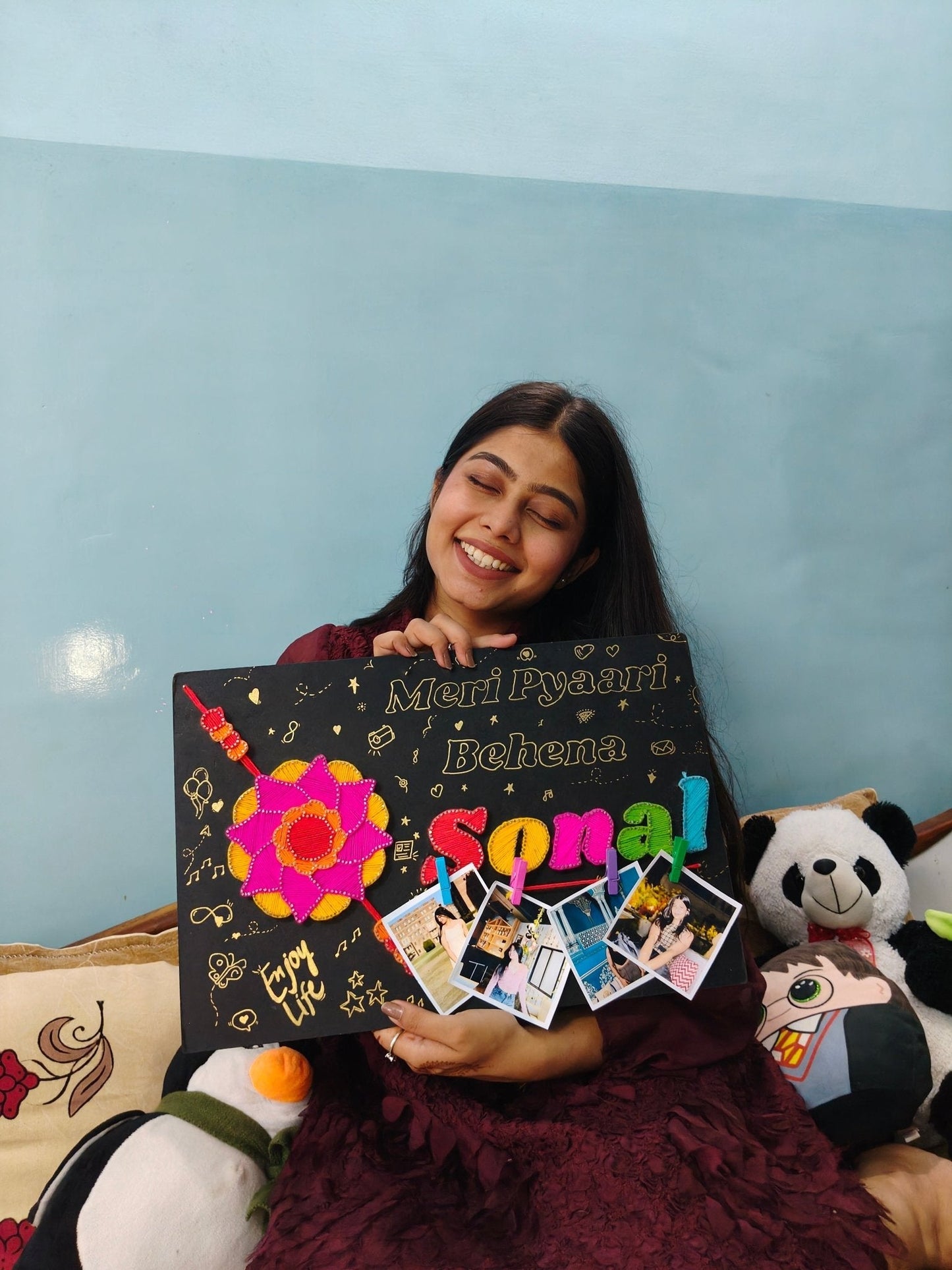 PERSONALISED RAKHI GIFT BOARD FOR SISTER - IIFA GIFTS