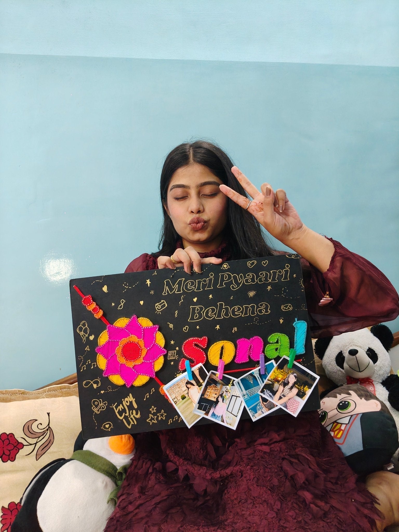 PERSONALISED RAKHI GIFT BOARD FOR SISTER - IIFA GIFTS
