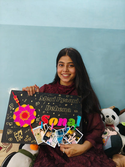 PERSONALISED RAKHI GIFT BOARD FOR SISTER - IIFA GIFTS