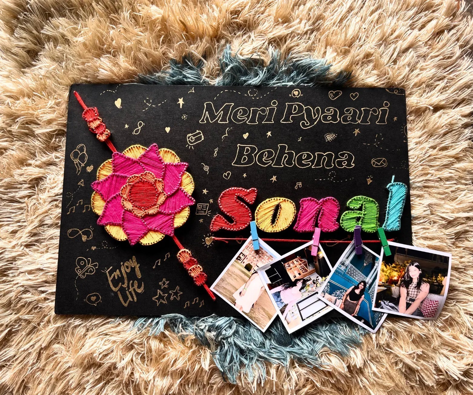 PERSONALISED RAKHI GIFT BOARD FOR SISTER - IIFA GIFTS