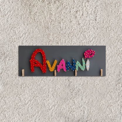 Personalized Name String Art with Photo Clips | Custom Wooden Memory Board & Photo Holder | Gift for Birthday or Anniversary - IIFA GIFTS