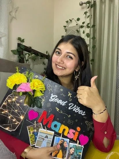 Personalised Name String Art & Photo Display Board | Custom Good Vibes Wall Decor