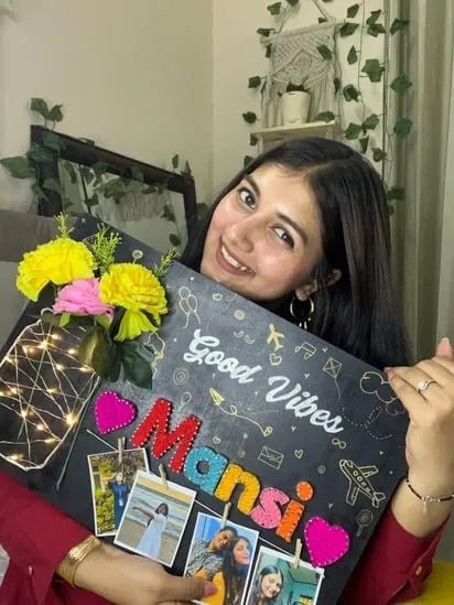 Personalised Name String Art & Photo Display Board | Custom Good Vibes Wall Decor